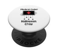 Medical Coding Accessories Halloween Medical Coder PopSockets Adhesive PopGrip