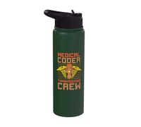Medical Coding Accessories Thanksgiving Medical Coder Stainless Steel Insulated Water Bottle