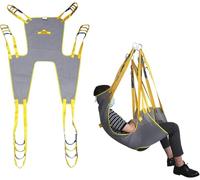Medical Commode Full Body Sling, Toileting Hoist Sling Patient Lift Sling Mesh Bath Commode Patient Lifter Divided Leg Sling, for Disabled(Large)