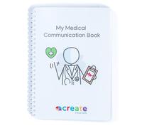 Medical Communication Book with 62 removable visual symbol picture cards to support communication for autism, adhd, speech and language delay, learning difficulties.