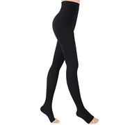 Medical Compression Pantyhose for Women & Men, 20-30mmHg Compression Stockings, Black-a, Large