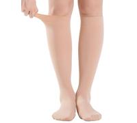 Medical Compression Socks for Women & Men, 20-30mmHg Class 2, Best Graduated Flight Socks /Support Stockings for Travel, Flying, Nursing, Circulation & Varicose Veins (Beige, 4XL)