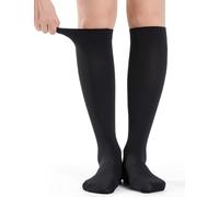 Medical Compression Socks for Women & Men, 20-30mmHg Class 2, Best Graduated Flight Socks /Support Stockings for Travel, Flying, Nursing, Circulation & Varicose Veins (Black, XL)