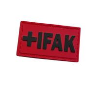 Medical Cross IFAK PVC Patch, Mini Red and Black PVC Medical Identifier Patch with Hook-and-Loop Backing, High-Visibility Med Patch for IFAKs, First Aid Kits, Backpacks, EMS and Tactical Gear