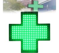 Medical Cross LED Sign, Pharmacy Illuminated Billboard with 3 Adjustable Modes & Hanging Chain, 3 Size Options Green Acrylic Light for Drugstore Clinic Hospital Decor(35 x 35cm)