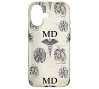 Medical Doctor MD with Brain Heart Lung Anatomy Design Case for iPhone 17