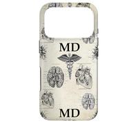 Medical Doctor MD with Brain Heart Lung Anatomy Design Case for iPhone 17 Pro