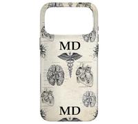 Medical Doctor MD with Brain Heart Lung Anatomy Design Case for iPhone 17 Pro Max