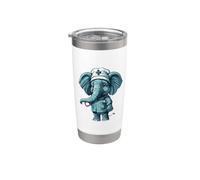 Medical Elephant Nursing School Stethoscope Elephant Nurse Stainless Steel Insulated Tumbler