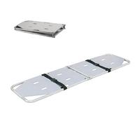 Medical Emergency Folding Stretcher, Aluminum Alloy Spine Board Stretcher, Rescue Transfer Board with Straps, for Patient Mover Portable Transport Unit Gurney