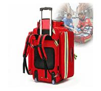 Medical Emergency Kits Storage Jump Bag Pack with Wheels,Emergency Kits Storage with Compartments, Fire-Retardant&1800D Oxford Cloth, for EMT, EMS, Police, Firefighters, Nurses, Doctors