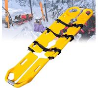 Medical Emergency Stretcher, Portable Folding Scoop Stretcher with Straps, Adjustable Length 63" to 80", Load Capacity 350lbs for Rescue and Ambulance
