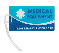 Medical Equipment ID Identification Luggage Tag | Blue | Medical Alert | Carry-On Respiratory Devices | Travel Supplies | Bag Tag | Luggage Gift