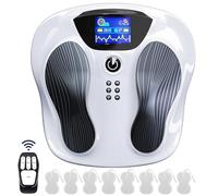 Medical Foot Massager Machine CRELIVER - Feet Legs Circulation Devices Using EMS and TENS Stimulator, Electrical Muscle Pulse Massage Therapy, Electric Foot Reflexology, Relieve Pain for Neuropathy