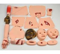 Medical Gift, Hemostasis First Aid Practice, 16PCS Trauma Manikin Moulage Kit Trauma Evaluation Set, Burn/Wound Module, for First Aid Trauma Care Training Full Body CPR Manikin