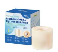 Medical Grade Hydrocolloid Roll for Wound Care - Highly Absorbent for Wound Care, Burn, Blister, Acne, Extra Large Patch with Self-Adhesive, Sterile & Waterproof (2in x 12ft, 11.8mil/ 0.3mm Thickness)