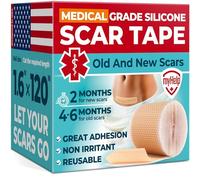 Medical Grade Silicone Scar Tape - 1.6”x120” - Visible Difference on Surgical & Keloid Scars - Reusable Silicone Scar Sheets - Easy to Use Silicone Tape for Scars
