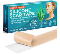 Medical Grade Silicone Scar Tape | 4cm x 1.2M | Silicone Scar Sheets for After Surgery C Section Recovery, Wrikles Removal, Face Treatment Gel Patches/Plasters (Aloe Vera 1.6" x 4ft)