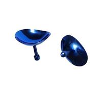 Medical-Grade Stainless Steel Corneal Eye Shield for Laser Procedures - Large 29x21mm, Blue