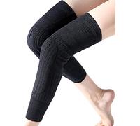 Medical Grade Thermal Over Knee Sleeve 1 Pair Unisex Elastic Lengthen Wool Pad Cashmere Knit Knee Brace Support Protector Knee Warmer Pads Legging Stockings - Pain Relief, Warming Knee, Non-slip