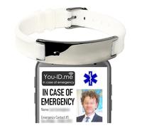 Medical ID Bracelet, Watch Style Strap, Mens Ladies Personalised, Adult Emergency Alert Bracelet, Engraved Free, Customise With Name, Medical Condition, Emergency Contact Information (Diabetes T1)