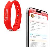 Medical ID Bracelet with NFC & QR Code for Emergency Information & Contacts