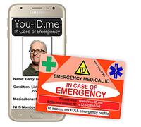 Medical ID Card, Emergency Identity Wallet Card, Custom Personalised Medic Alert Card, Customise Your Card Now