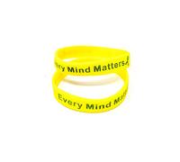 Medical ID Me 2 Pack Every Mind Matters Mental Health Awareness Bracelet MHA Wristband (Large 20cm, x2 Yellow)