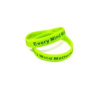 Medical ID Me 2 Pack Every Mind Matters Mental Health Awareness Bracelet MHA Wristband (Large 20cm, x2 Green)