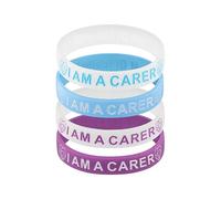 Medical ID Me (4 Pack) I Am A Carer Wristband Carer Gift NHS Caring Appreciation UK Seller (Medium 18cm)