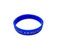 Medical ID Me ADHD Awareness Silicone Bracelets Wristbands ASD Colourful Puzzle (20cm, Blue)