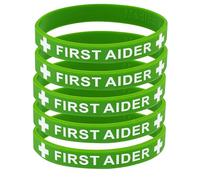 Medical ID Me First Aider Bracelets, Pack of 5 First Aid Wristbands, First Aid Awareness