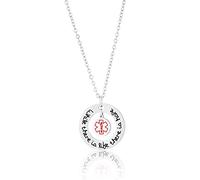 Medical ID Me Positivity Necklace - While There Is Hope There Is Life Necklace Mental Health Positivity Self Love Gift Depression Mens Women's