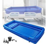 Medical Inflatable Bathtub Shower System, Inflatable Bed Bath, PVC Bedside Shower Bathtub Kit, Bath in Bed Assistive Aid for Disabled Elderly Bedridden Patient
