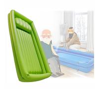 Medical Inflatable Bathtub with Built-in Strip and Pillow, High Elasticity and Strong Sealing, for Elderly and Disabled Bedside Bathing