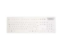 Accuratus Accumed 104V2 - USB 105 Key Sealed IP68 Smart Card Reader Medical Keyboard - White