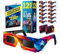 Medical king Solar Eclipse Glasses, Eclipse Glasses, Solar Eclipse Glasses ISO 12312-2 Certified, CE & ISO Approved 2026, Safe Shades, 12 Pack