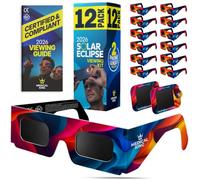 Medical King Solar Eclipse Glasses, Eclipse Glasses, Solar Eclipse Glasses ISO 12312-2 Certified, CE & ISO Approved 2026, Safe Shades, 12 Pack