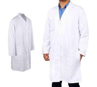 Medical Lab Coat X Large White Doctor Hospital Laboratory Hygiene Coat With 3 Pockets,breathable Comfortable Fit For Food Industry