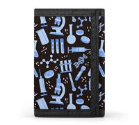 Medical Lab Tools Science Men's Trifold Wallet Slim Minimalist ID Credit Holder