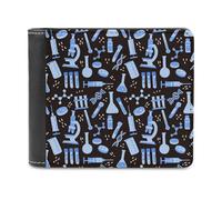 Medical Lab Tools Science Slim Bifold Wallet Minimalist Wallets Pouch with Card Slots for Men Women