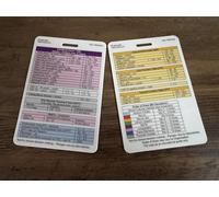 Medical Laboratory Reference Card, Blood Test Ranges and Order of Draw Guide, Double-Sided Pocket Card