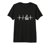 Medical Laboratory Technician Heartbeat Microscope Scientist Premium T-Shirt