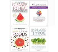 Medical Medium Cleanse to Heal [Hardcover], No Alzheimer's Smarter Brain Keto Solution, Hidden Healing Powers of Super & Whole Foods, Hashimoto Thyroid Cookbook 4 Books Collection Set