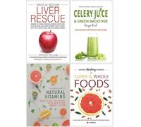 Medical Medium Liver Rescue [Hardcover], Celery Juice & Green Smoothie Recipe Book, The Complete Guide to Natural Vitamins, Hidden Healing Powers 4 Books Collection Set