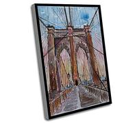Medical Office Decor,Funny Living Room Decor,Brooklyn Bridge New York City Pedestrian Walk Wall Decoration Edition Fine Art Print,The Office Wall Art,12x16 Inch UnFramed Wall Art