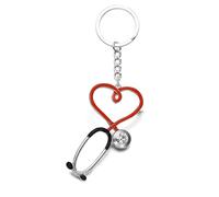 Medical Optometrists Keychain Ophthalmology Vision Test Optometry Enamel Pendant Keyring Jewelry for Eye Doctor Nurse, Zb-a3-k128-s