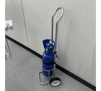 Medical Oxygen Cylinder Cart Holder with Wheels and Fix Chains ，Adjustable Height for Easy Transport and Secure Storage of Gas Tanks(14.6cm (6 1/2in))