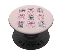 Medical Pathologist Pathology Doctor Girl Mom Coquette Bow PopSockets Adhesive PopGrip