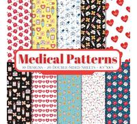 Medical Patterns Scrapbook Paper Craft Pad: 10 Doctor Designs, 20 Double-Side Sheets Printed on 8.5"x8.5" Sized Paper With Premium Color. Perfect for ... Gift Wrapping, Decoupage, Album, DIY & More!